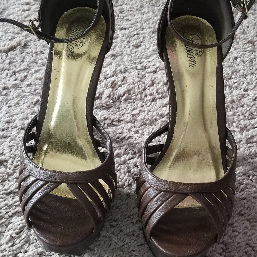 Brown stilletos